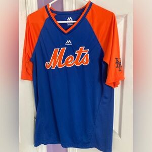 Mens Majestic New York Mets Short Sleeve Jersey Size Medium New Without Tags